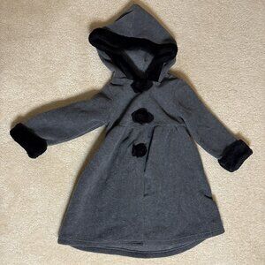 Toddler hooded dress coat